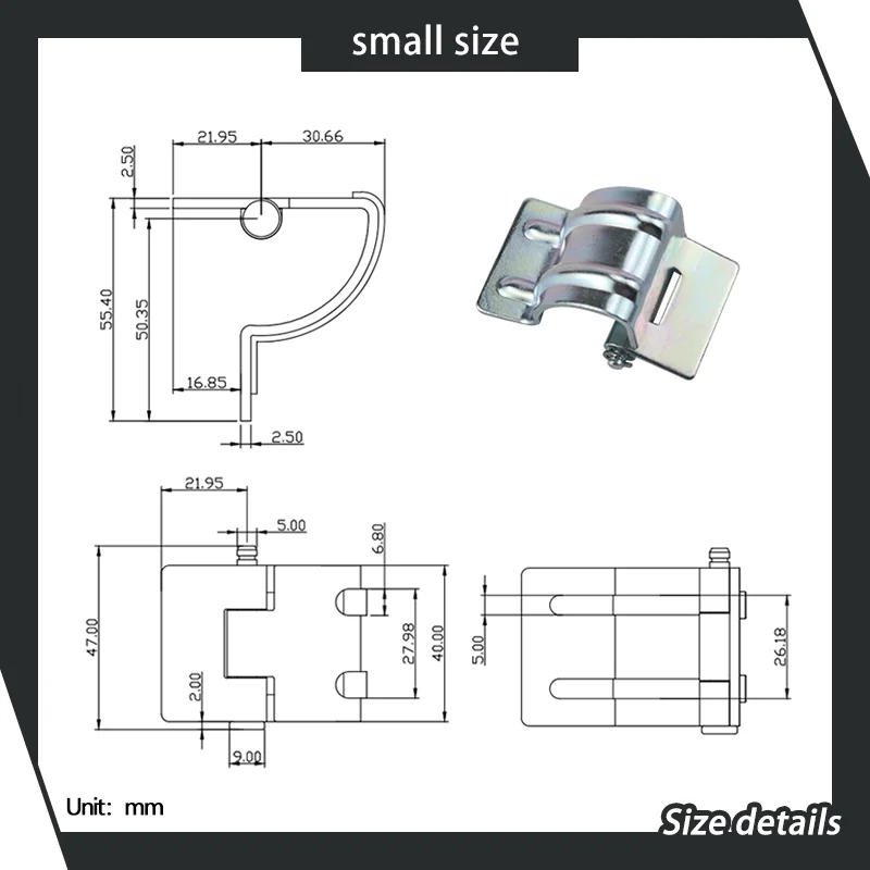 Description Picture 6 of itemCommercial Industrial Machinery Multi Specification Iron Galvanized Concealed Cabinet Door Load Bearing Welded Hinge