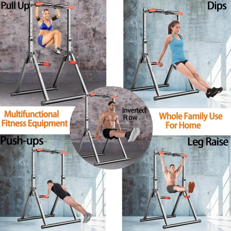 Description Picture 6 of itemFoldable Power Tower Dip Station Pull Up Bar Station Adjustable Multifunction Fitness Tower Station Training Equipment Outdoor