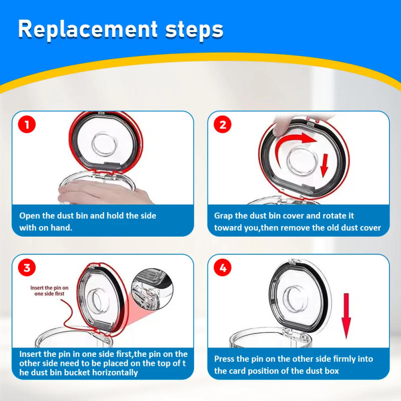Description Picture 3 of itemDust Container Lid Bucket Floor Cover & Sealing Ring for Dyson V7 V8 SV10 SV11 Vacuum Cleaner Part Dust Cup Accessories