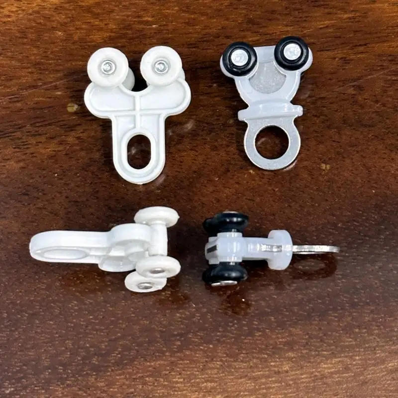 Description Picture 3 of item80PCS plastic nano silent curtain track pulley old-fashioned four wheel bead hanging wheel hook window decoration accessories