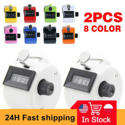 4 Digit Number Counters Plastic Shell Hand Finger Display Manual Counting Tally Clicker Color Shell Timer Soccer Golf Counter