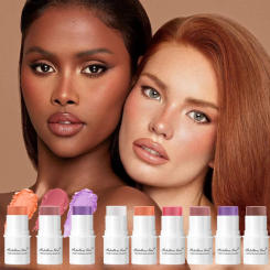 Lazy highlighter,sun-bleached rouge,pearlescent blush,blush stick,single-color matte blush,easy to color,durable and waterproof