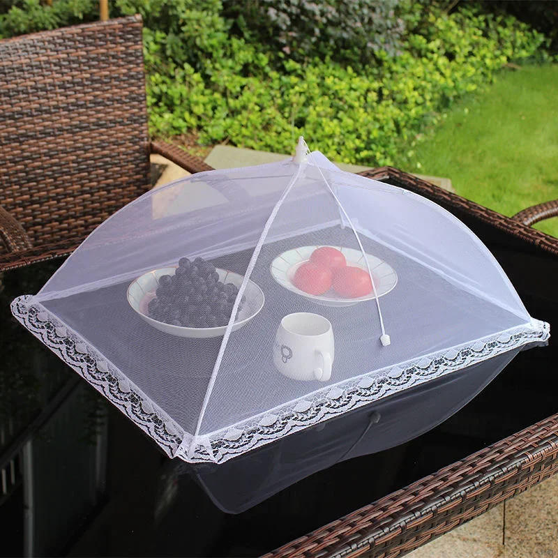 Description Picture 2 of itemFoldable Food Mesh Cover Fly Anti Mosquito Pop-Up Food Cover Umbrella Meal Vegetable Fruit Breathable Cover Kitchen Accessories