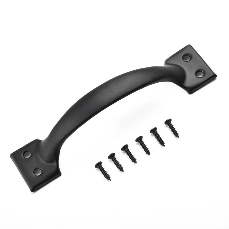 Description Picture 6 of item~1pc Simple 1Antique Style Iron 1Cabinet Cupboard Door Pull Handle W/ Mounting Screws 150x27x34mm For Home Door Hardware