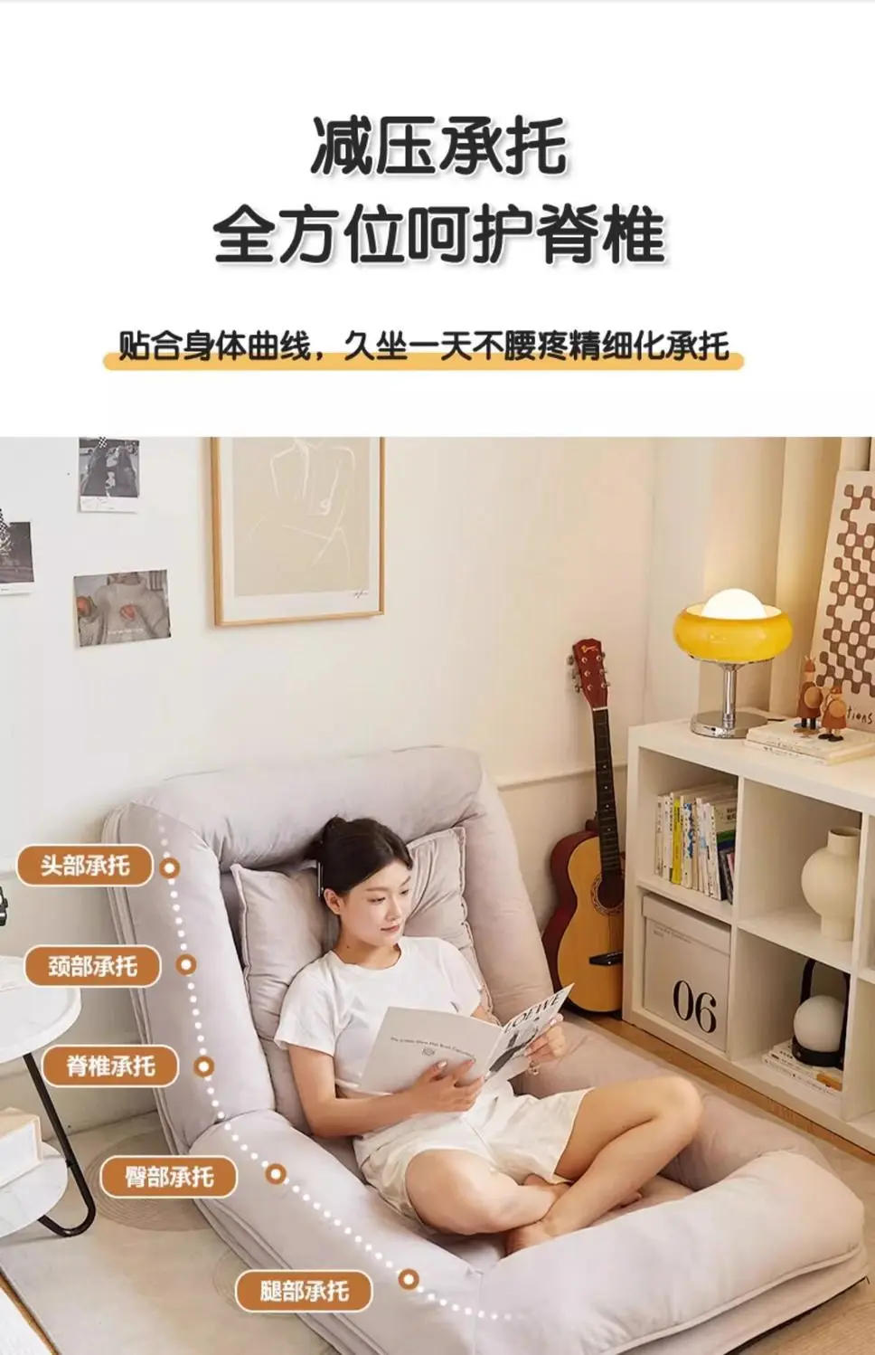 Description Picture 6 of itemLazy Sofa Bedroom Balcony Single Person Folding Double Person Tatami Sofa Bed Living Room Furniture Freeshipping