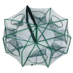 1pc Foldable 6/8-Hole Fishing Net for Catching Shrimp, Crab, Lobster, and Fish - Lightweight and Durable Trap for Easy Fishing