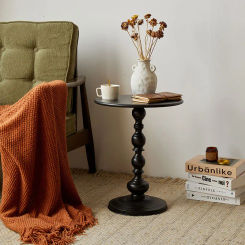American Retro Style Wrought Iron Small Round Table Living Room Sofa Side Table Bedroom Coffee Table Corner Table