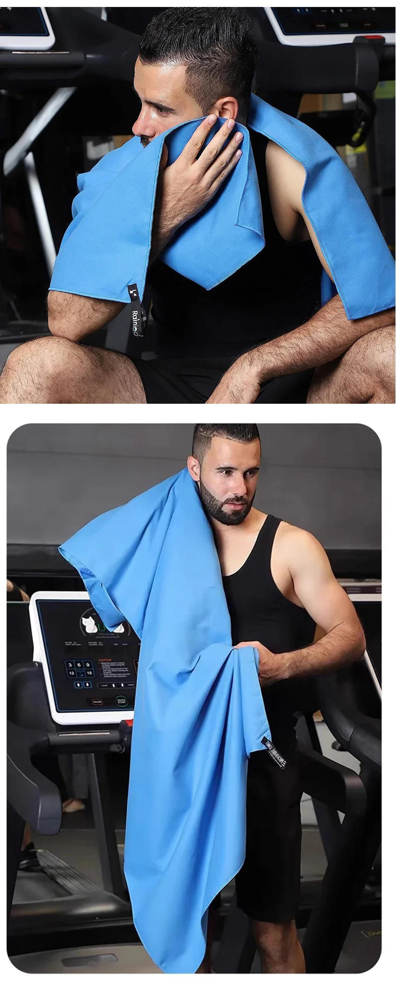 Description Picture 4 of itemMicrofiber Travel towels Quick-drying Towel Super absorbent Ultra-light for yoga Swimming and gym High quality 30x30cm 40x80cm