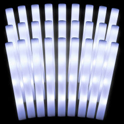 10/20pcs White LED Foam Sticks Light Up Sticks Cheer Tube Glow In the Dark Music Bar RGB Glowing Wedding Party Supplies