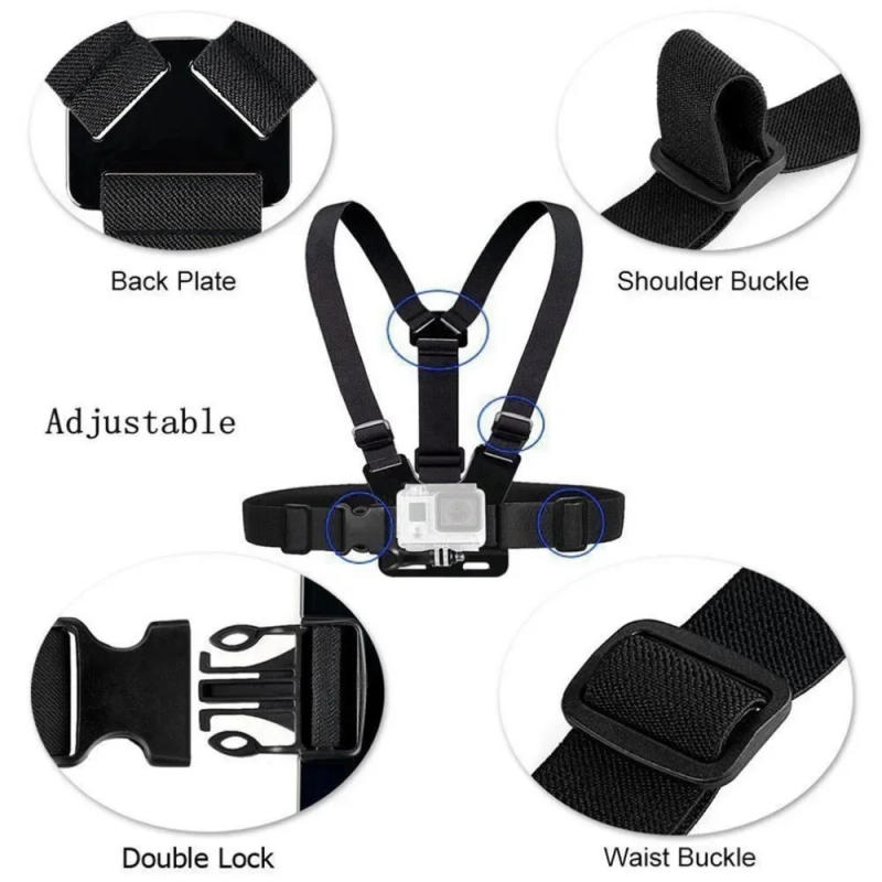 Description Picture 5 of itemChest Strap Rotate Phone Mount for iphone Smart Phone Belt Body Harness Holder for Gopro Hero 12 11 10 9 Insta360 X3 Dji Camera