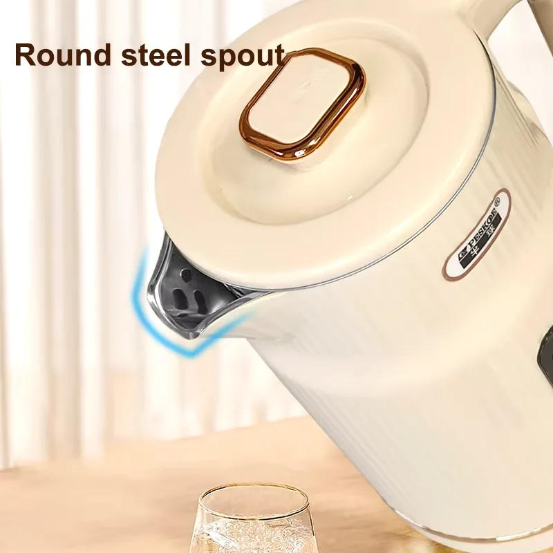 Description Picture 5 of itemNew 1500W High Power Electric Kettle Home Use 3L Double Layer Smart Heat Preservation Electric Kettle Automatic Power Off Kettle