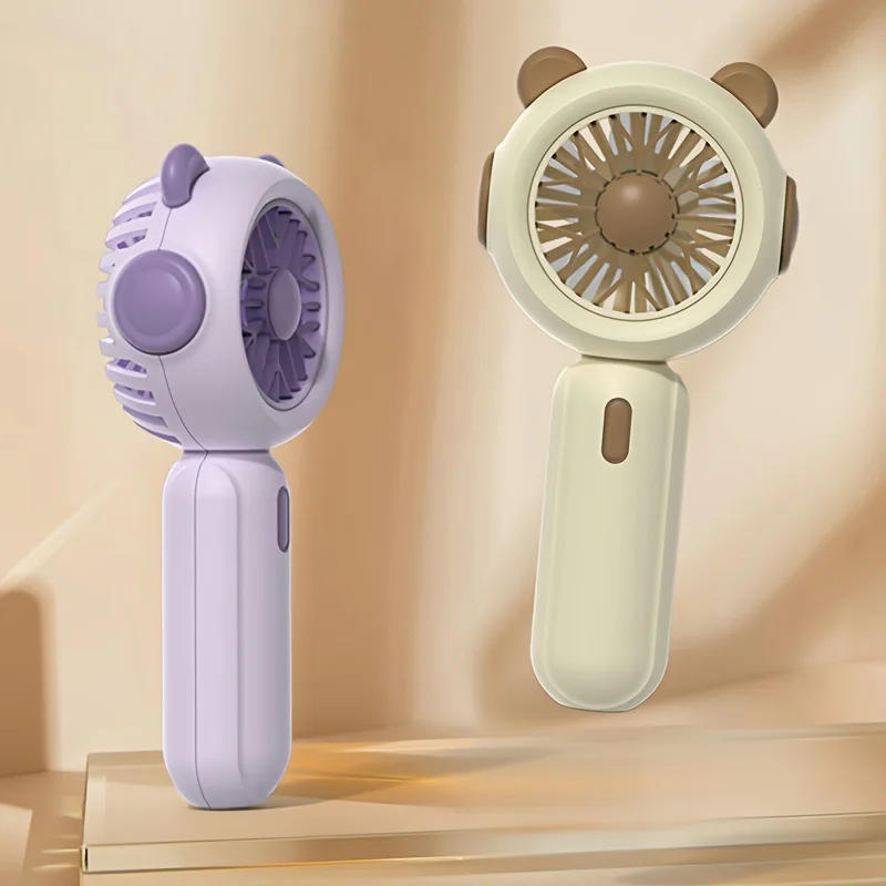 Description Picture 4 of itemPortable handheld fan, mini personal fan with stand Battery-powered small fan (product itself does not come with AA batteries)