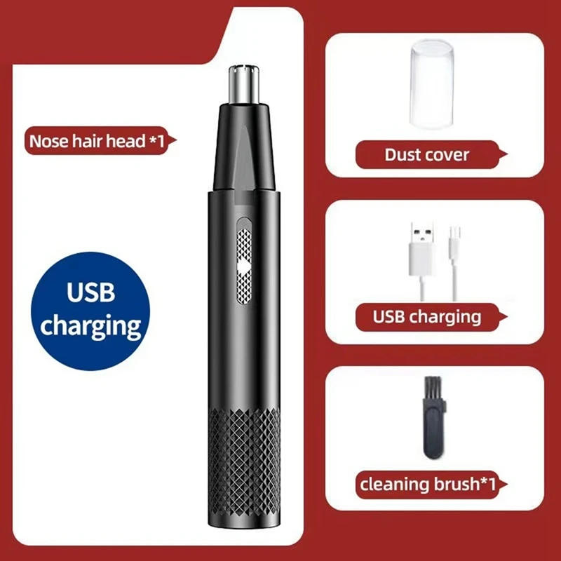 Description Picture 4 of itemElectric Nose Hair Trimmer For Men USB Rechargeable Ear Nose Hair Trimmer Professional Trimming Tool Nose Hair Trimmer