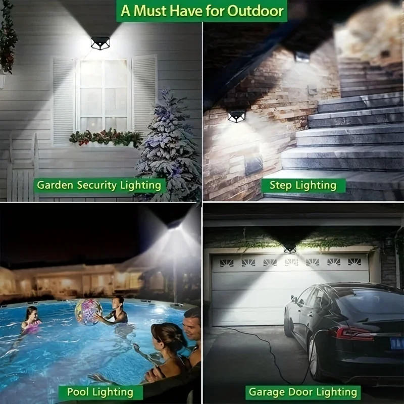 Description Picture 6 of item100 LED Outdoor Wall Lights Solar Lamp PIR Motion Sensor Solar Powered Sunlight Street Light for Garden Decoration