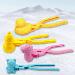 Cute Duck Shaped Snowball Maker Clip Children Outdoor Plastic Winter Snow Mold Tool Rice Mold DIY Sushi Mold Outdoor Fun Sports