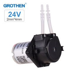 DC 24V Dosing Pump Peristaltic Pump Mini Water Liquid Pump Peristaltic Tube Head Self-Priming Function for Aquarium