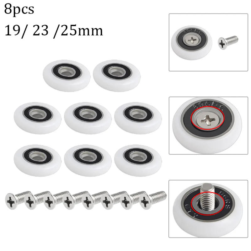 Description Picture 3 of itemPractical Shower Door Rollers Replacement Hot Sale Runner Wheel Diameter Wheels 1 Set Baths Parts Shower Cabins