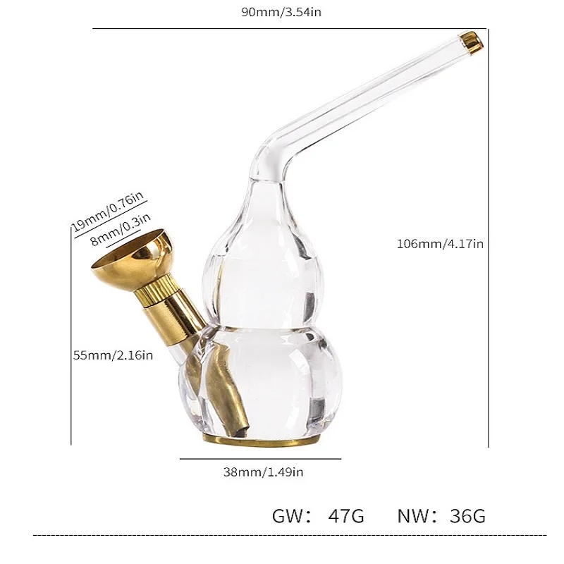 Description Picture 5 of itemCigarettes&Tobacco Smoking Pipe Water Filter Acrylic Hookah Set with Metal Grass Bowl Cigarette Holder Herb Smoke Accessories