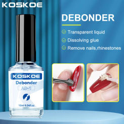 KOSKOE 10ml Glue Remove Liquid Nail Debonder Magic Remover Fake Nails Rhinestone Fast Clean Nail Degreaser For False Nail Tips