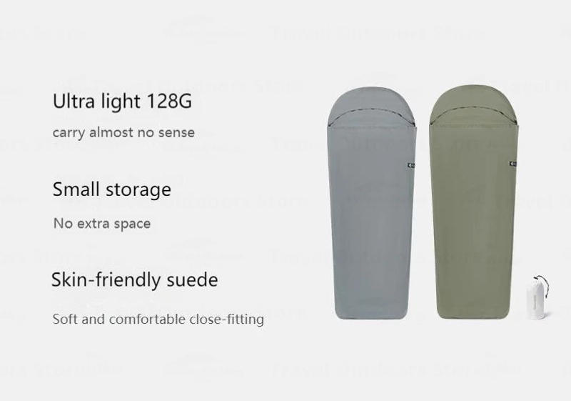 Description Picture 3 of itemNaturehike 2024 New arrival Sleeping Bag Liner Tourism Single Stretch Envelope 128g Ultralight Camping Sleep Bags Accessories