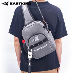 KastKing Bait Boss Fishing Sling Tackle Bag, Fishing Shoulder Backpack with Rod Holder, Cross Body Sling Bag
