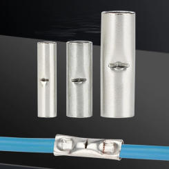 20/50Pcs Copper Tinned electric wire Connector Crimp Terminal Butt Small copper tube Bare terminal DIY Wire Repair Sleeve