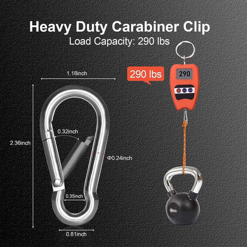 Description Picture 3 of itemHeavy Duty 304 Stainless Steel Snap Hook - Outdoor Safety Buckle with 300 Lbs Load Capacity for Pet Rope and Hoist Chain