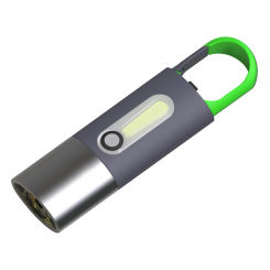 High Power Portable Flashlight IP55 Waterproof Keychain Torch Lamp Rechargeable Warning Multi-function for Hiking Backpacking