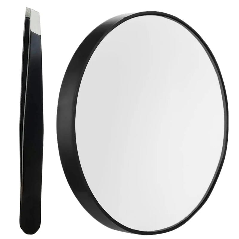Description Picture 2 of item30X Magnifying Makeup Mirror, Round Mirror 2 Suction Cups Facial Makeup Cosmetic Absorption Shaving Home Makeup Travel Essential