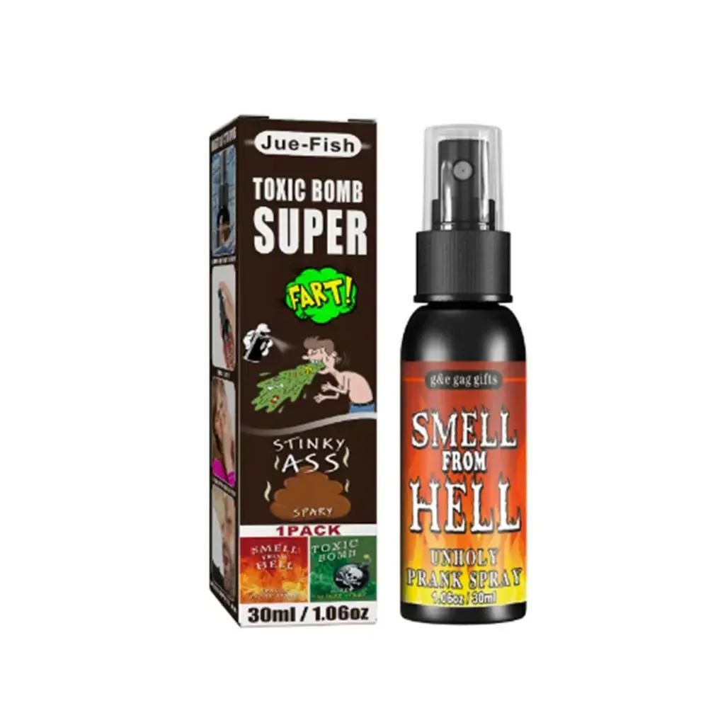 Description Picture 5 of item30ML Liquid Fart Spray Can Stink Bomb Ass-Smelly Stinky Gas Crap Gag Prank Non Toxic Smells Novelties Toy Joke Party Supplies
