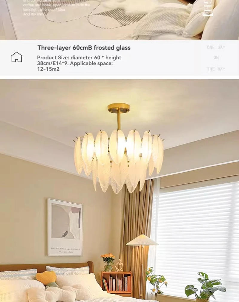 Description Picture 5 of itemModern Luxury crystal Chandeliers Gold French Glass chandelier Idoor Home Decor Pendant Lamp for Living Room Dining
