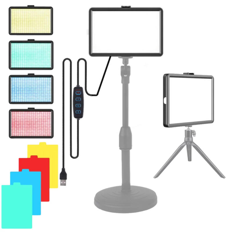 Description Picture 2 of itemPhoto Studio 8-inch Led Fill Light Video Fill Lamp Panel Photography Lighting for Live Streaming With 4 Colors RGB Filter