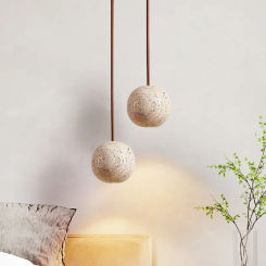 Wabi-sabi Style Chandelier Modern Minimalist Restaurant Bar Table Tatami Bedside Tea Room Design Decorative Cement Lamps