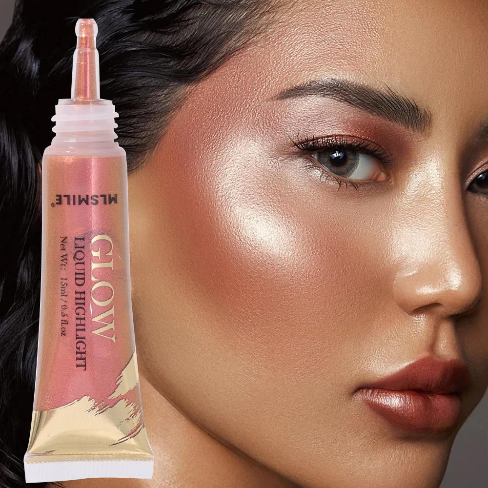Description Picture 4 of itemLiquid Highlighter Face Contouring Pearlescent Makeup Brightening Bronzer Glow Body Face Contour Shimmer Illuminator Cosmetics