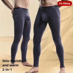 Mens Thermal Pants Bullet-type Separation Long Johns Thin Tight Thermal Leggings Autumn and Winter Clothes for Men