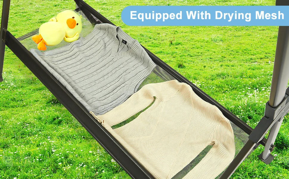 Description Picture 5 of item90 Inches Outdoor Clothes Drying Rack Foldable,Retractable Large Drying Rack Clothing