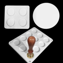 32mm/49mm Wax Seal Mold Silicone Seals Stamp Pad Sealing Wax Shape Hold Silicone Mat for Wax Seal Scrapbooking & Stamping Tools