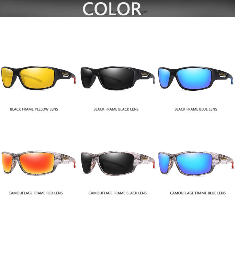 Description Picture 4 of itemLOISRUBY Polarized Fishing Sunglasses Men Camouflage Driving Outdoor Sports Cycling Running Goggles UV400 Tackle Eyewear