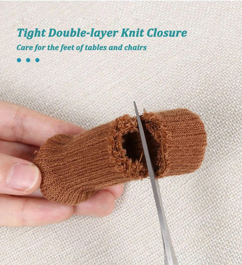 Description Picture 4 of item16PCS Furniture Feet Knitted Protectors Chair Legs Floor Anti-Slip Pads Table Legs Socks for Floor Protectors Chair Pads Covers