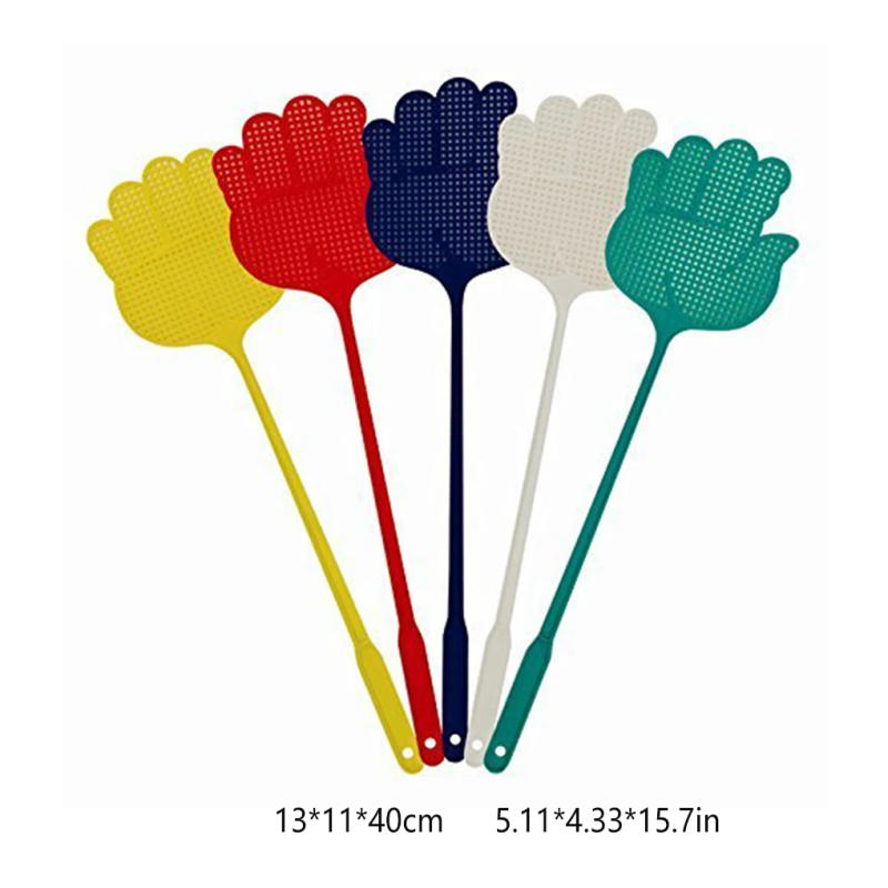 Description Picture 3 of item5PCS Palm Shaped Flyswatter Plastic Fly Swatters Mosquito Pest Control Insect Killer Home Kitchen Accessories Random Color