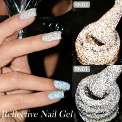 LILYCUTE 7ML Reflective Glitter Gel Nail Polish Silver Champagne Gold Superflash Bright Sparkling Soak Off Nail Art Gel Varnish