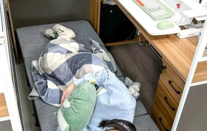 Description Picture 6 of itemFolding Beds Office Lunch Break Single Bed Recliner Home Furniture  Outdoor Camping Nap Folding Bed with Mattress e