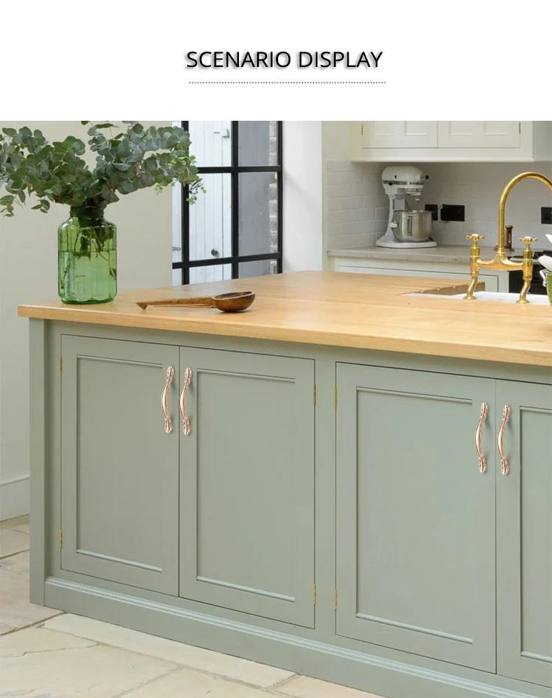 Description Picture 6 of itemCupboard Cabinet Knob European Fashion Square U Type Gold Drawer Kitchen Hardware Door Dresser Handle