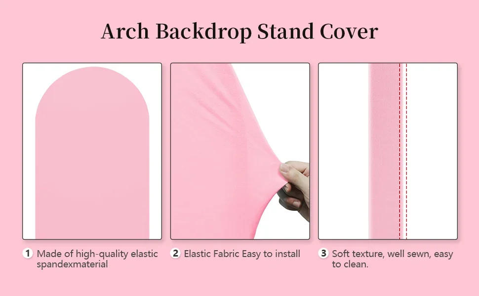 Description Picture 4 of itemMehofond Background Custom Double-Sided Arch Covers Stripes Wedding Bridal Shower Birthday Party Backdrop Decor Backdrop Photo