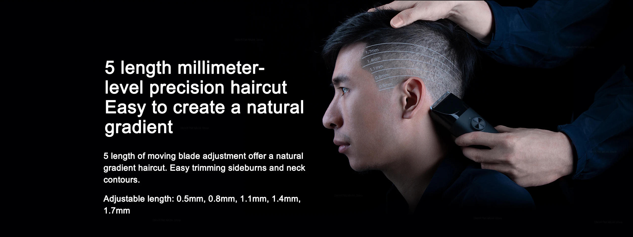 Description Picture 6 of itemXIAOMI MIJIA Hair Trimmer Machine Hair Clipper IPX7 Waterproof Professional Cordless Electric Hair Cutting Barber Trimmers Men