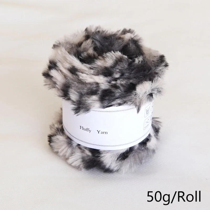 Description Picture 3 of item50g/roll Scarf Thread Crochet Weaved Wool Yarn Mink Yarn Faux Fur Crochet Sweater Fluffy Baby Clothes Hand Knitting