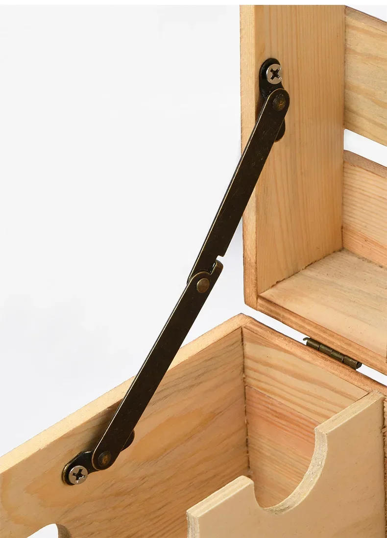 Description Picture 5 of item2Sets Lid Support Hinges Remain Antique Bronzes Iron Decor Hinge Box Furniture Hardware Cabinet Door Kitchen furniture hardware