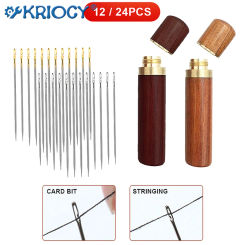 12/24pcs Blind Needle Elderly Needle-Side Hole Hand Household Sewing Stainless Steel Sewing Needless Threading Clothes Sewinghot