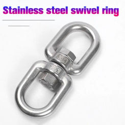1Pcs Eye Connectors 8 Ring Hook 304 Stainless Steel 4mm 5mm 6mm 8mm Carabiner Clasp M4 M5 M6 M8 Universal Marine Anchor Swivel