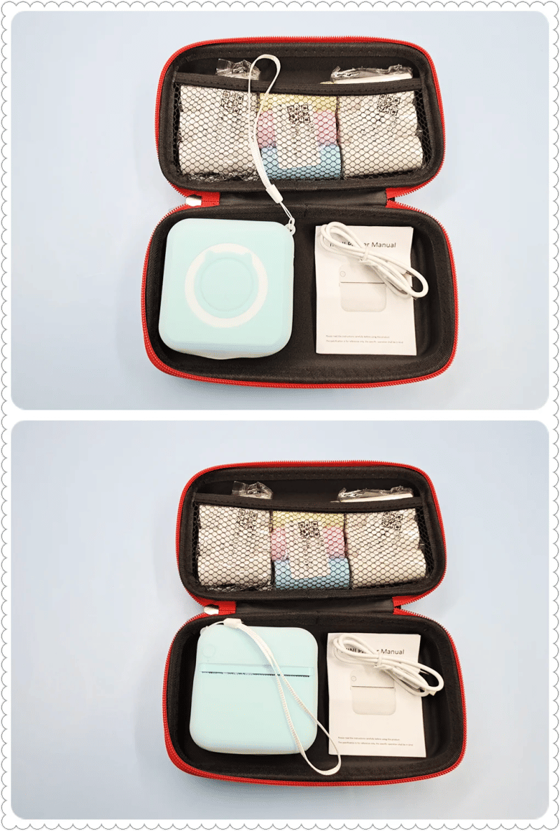 Description Picture 4 of itemPocket Thermal Printer Bluetooth 200dpi Photo Label Memo List No Ink Printing Wireless Portable Mini Printer with PU Travel Case